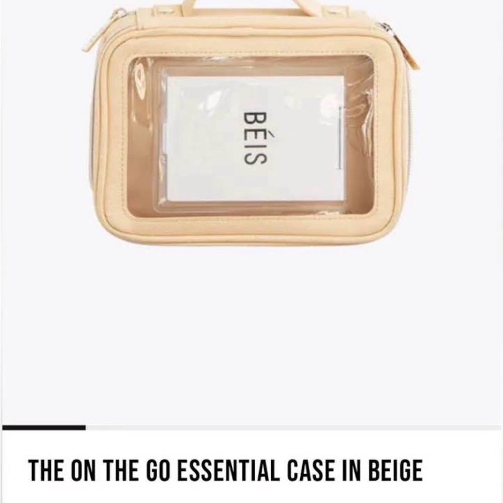 BEIS Blush Pink Transparent Cosmetic Bag - Picture 2 of 5